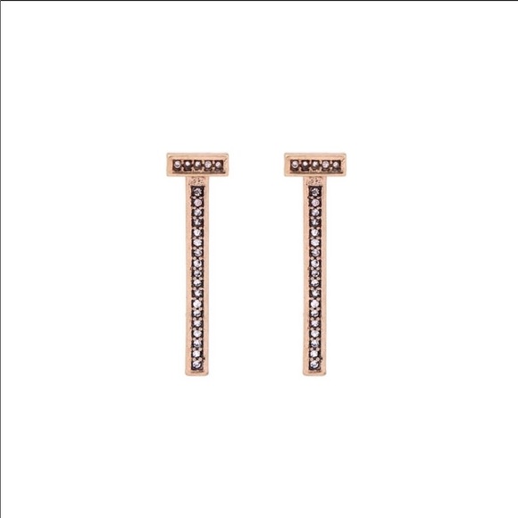 ⬇️Vertical bar front and back earrings - Picture 3 of 5